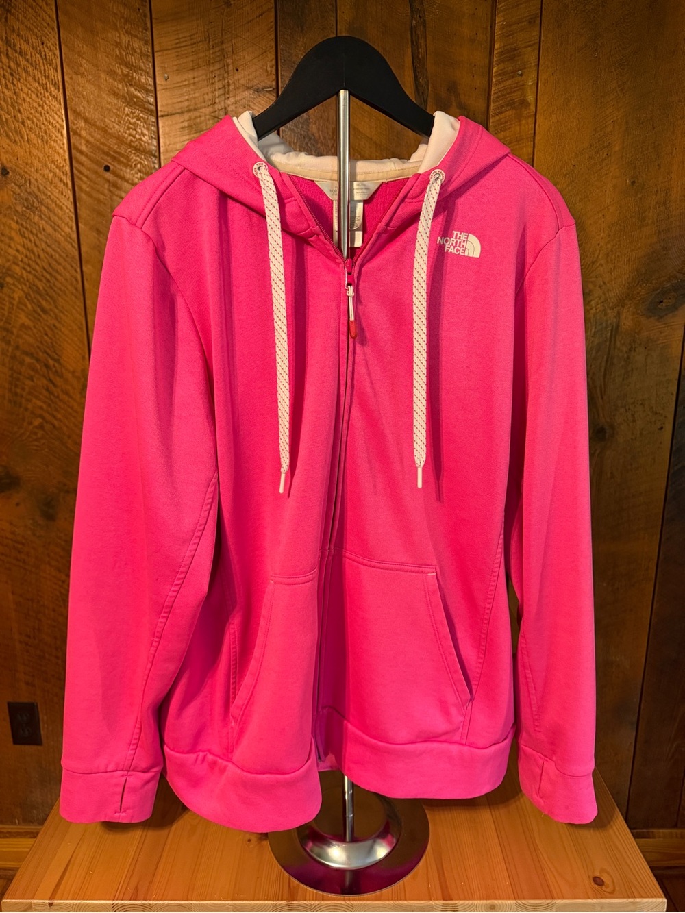 The North Face Luminous Fuchsia Pink Tech Zip Hoodie Plus XXL